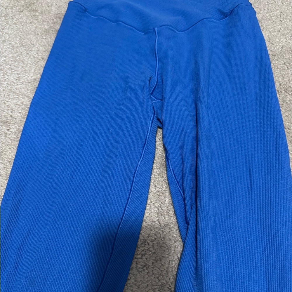 Aerie Blue Textured Leggings